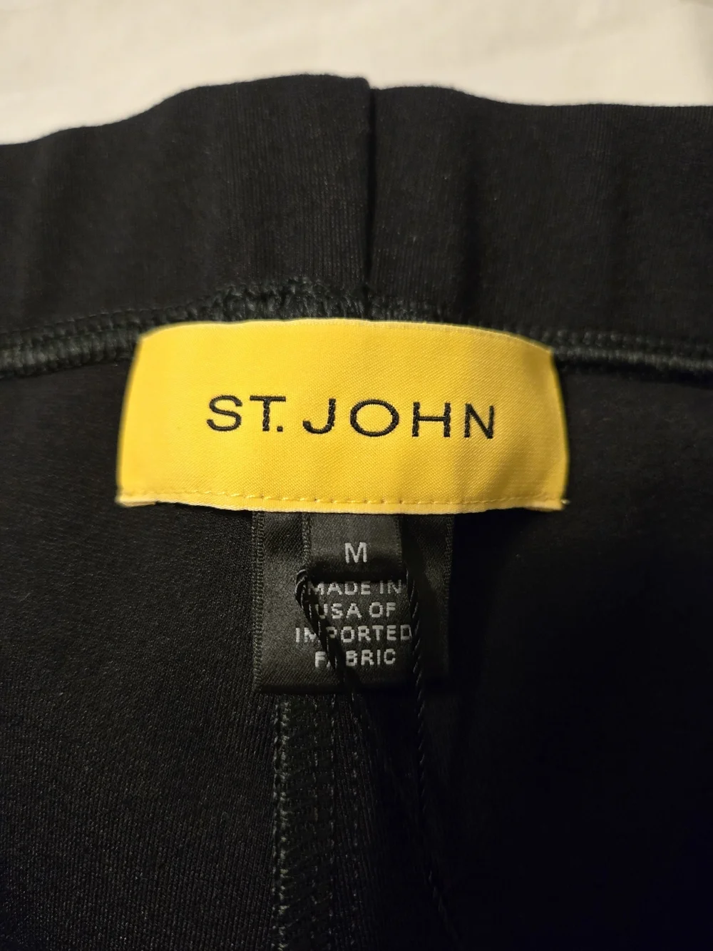 NWT St John Black Straight Leg Pants Size M
